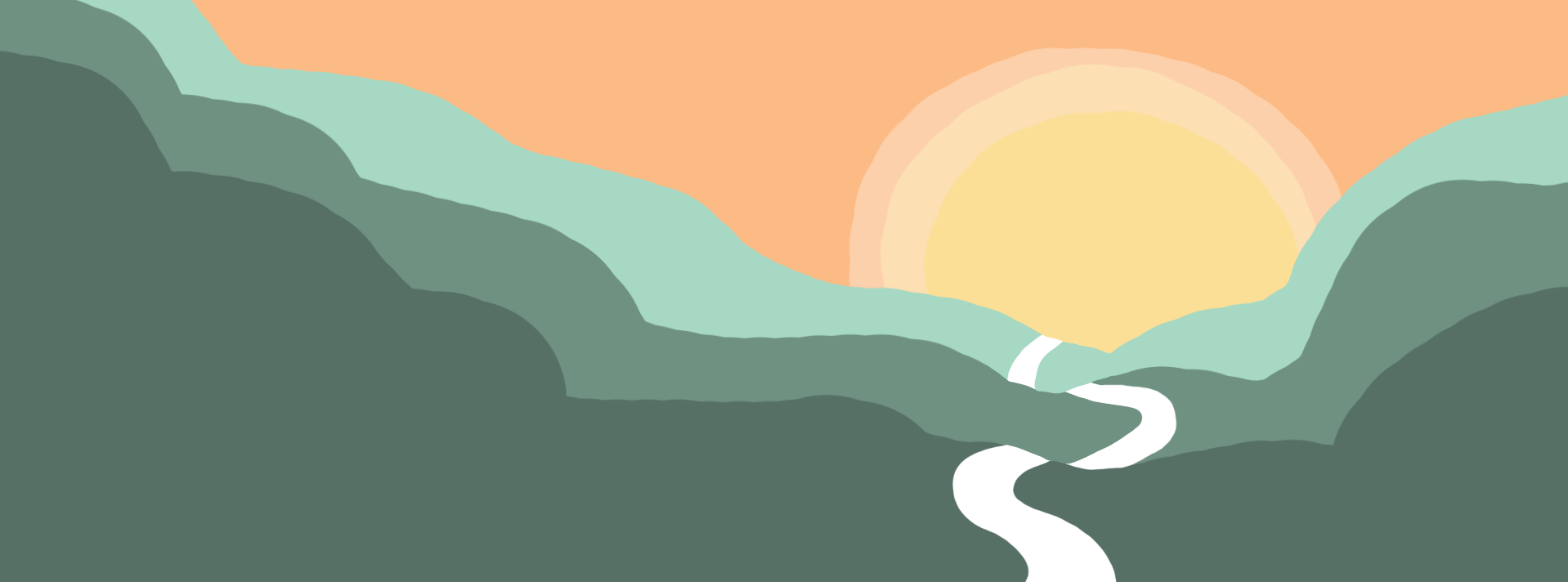 Mountains with trail